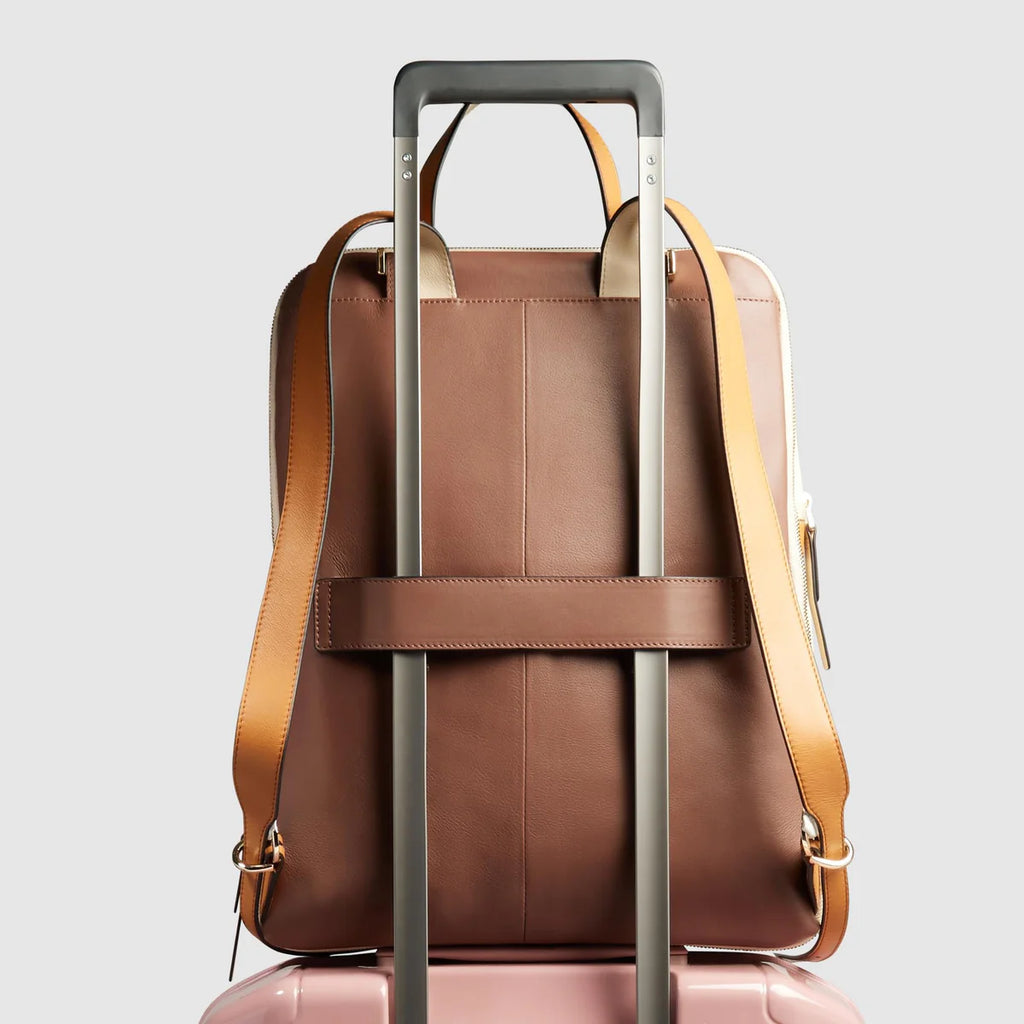 Zaino donna porta pc 15.6" espandibile Marrone - Qshops (Piquadro)