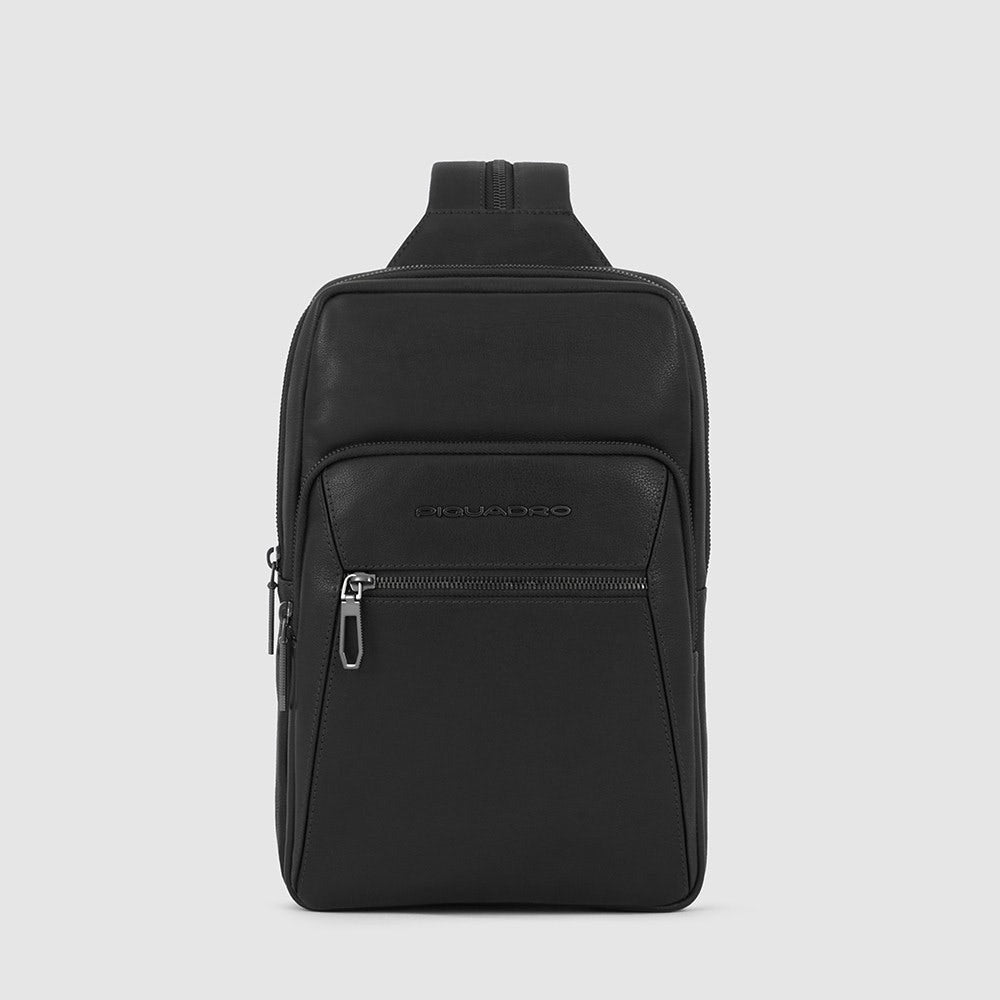 Monospalla in pelle Rhino  Nero - Qshops (Piquadro)