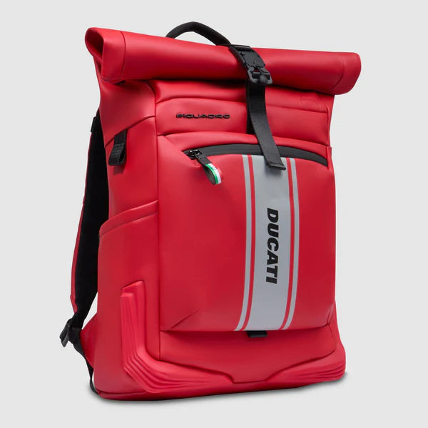 Zaino roll-top Piquadro x Ducati porta pc 15.6 Rosso - Qshops (Piquadro)
