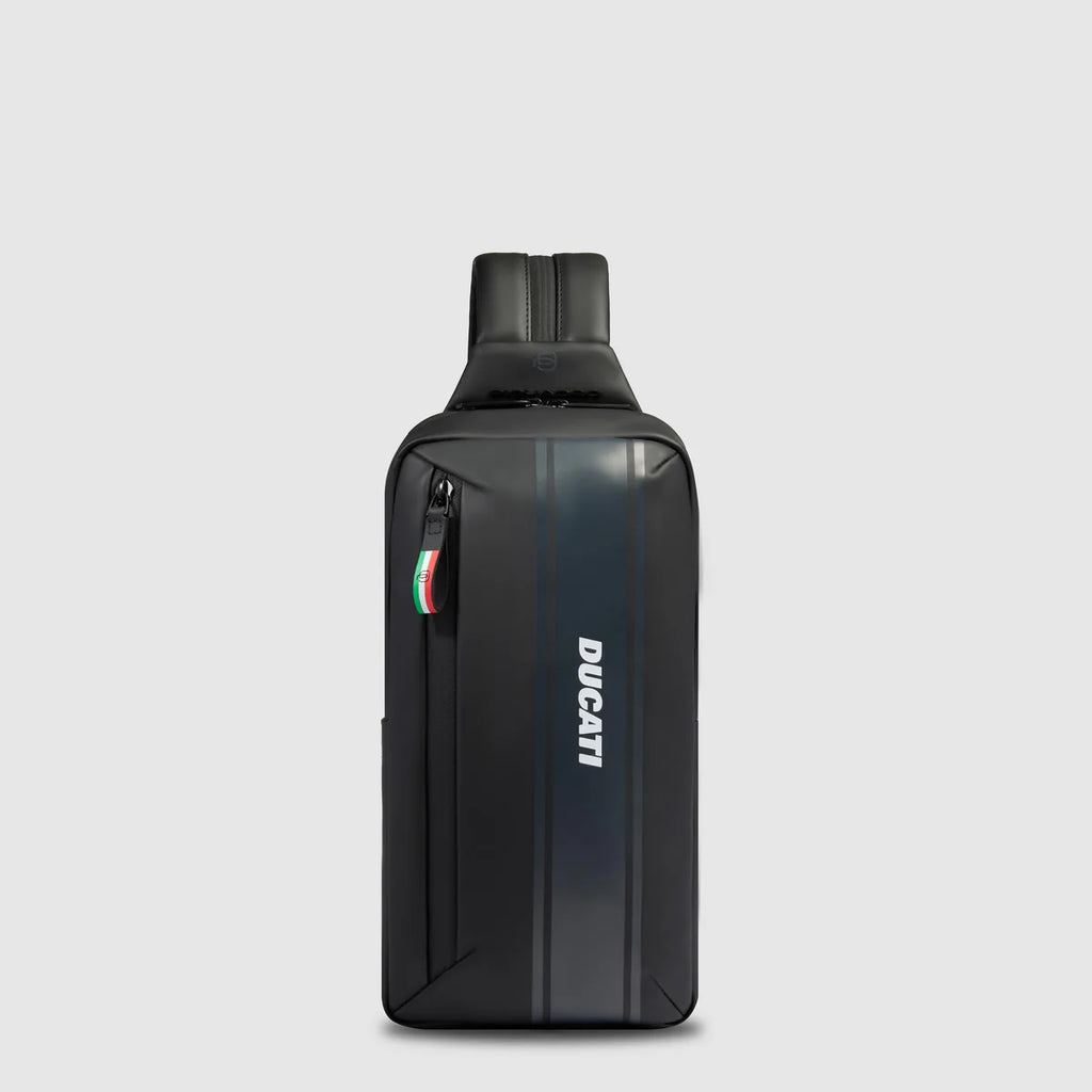 Zaino monospalla uomo "Piquadro x Ducati" Nero - Qshops (Piquadro)