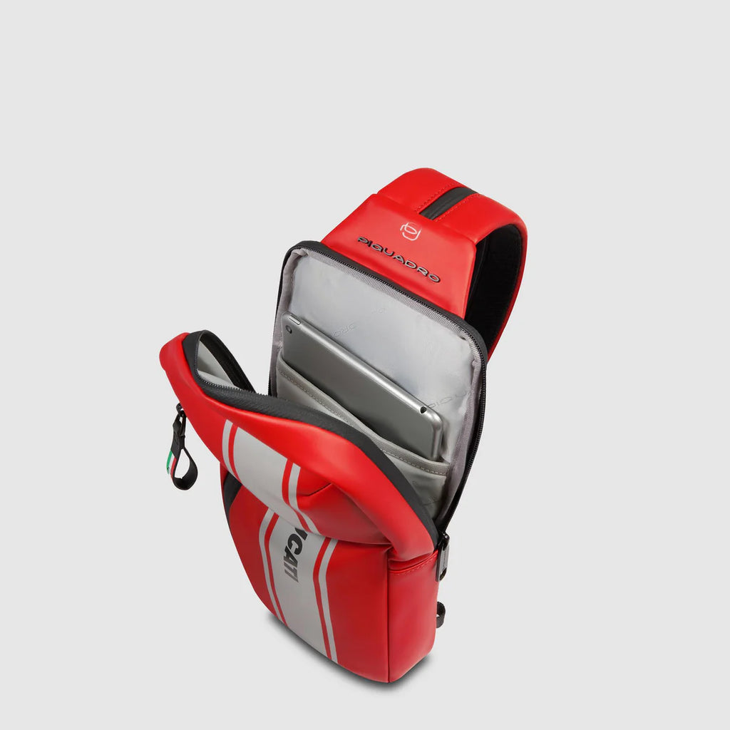 Zaino monospalla uomo "Piquadro x Ducati" Rosso - Qshops (Piquadro)