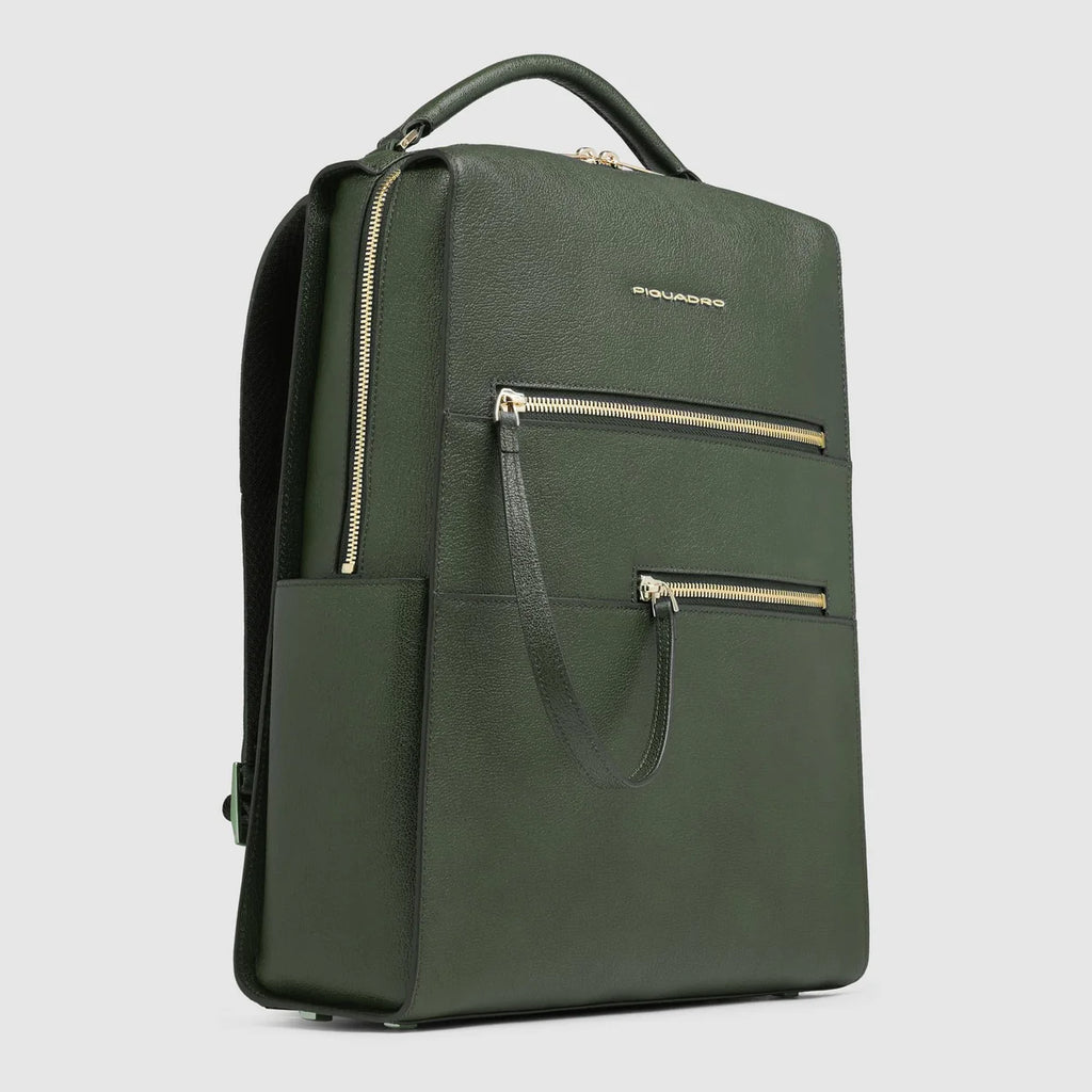 Zaino donna porta pc 14" Verde - Qshops (Piquadro)
