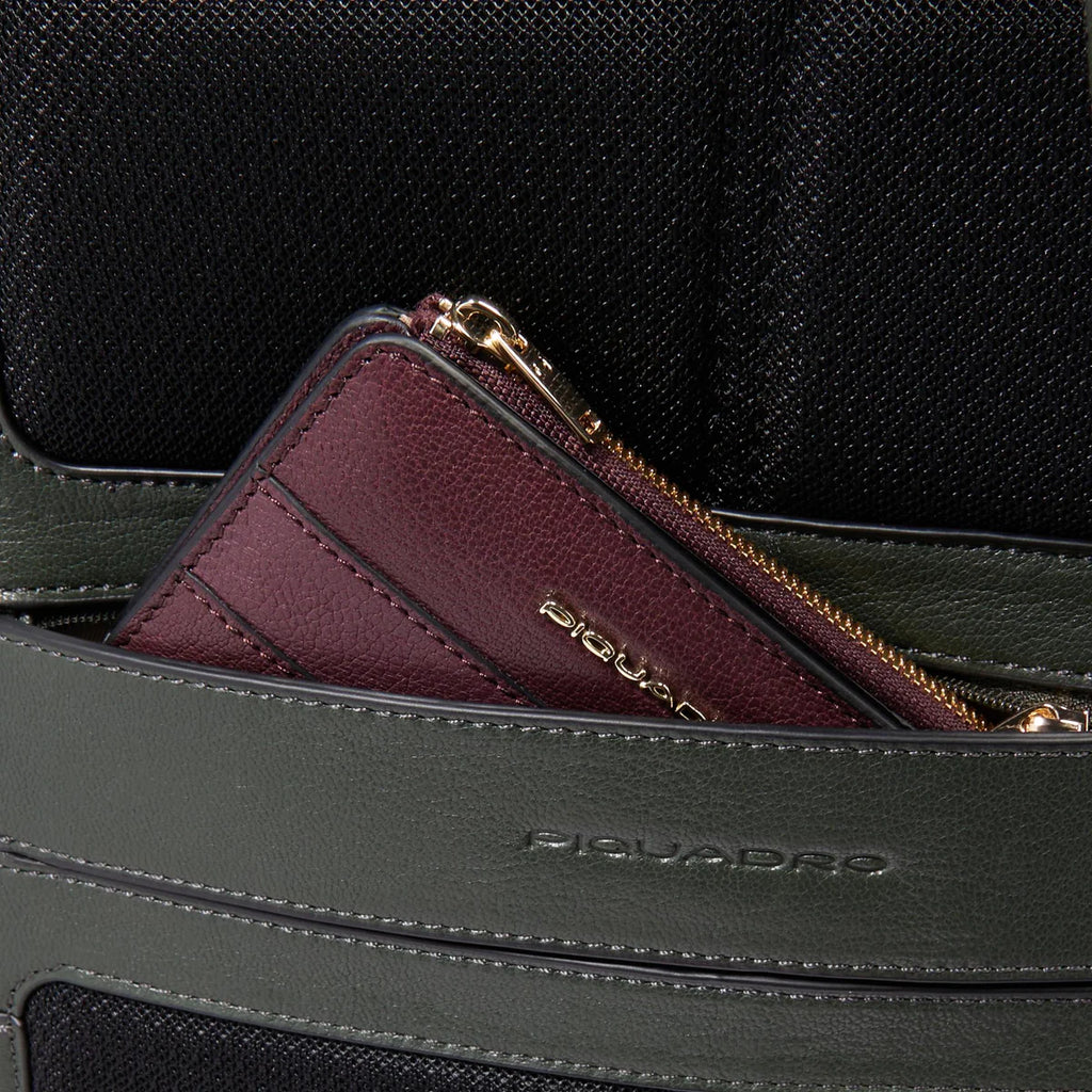 Zaino donna porta pc 14" Verde - Qshops (Piquadro)