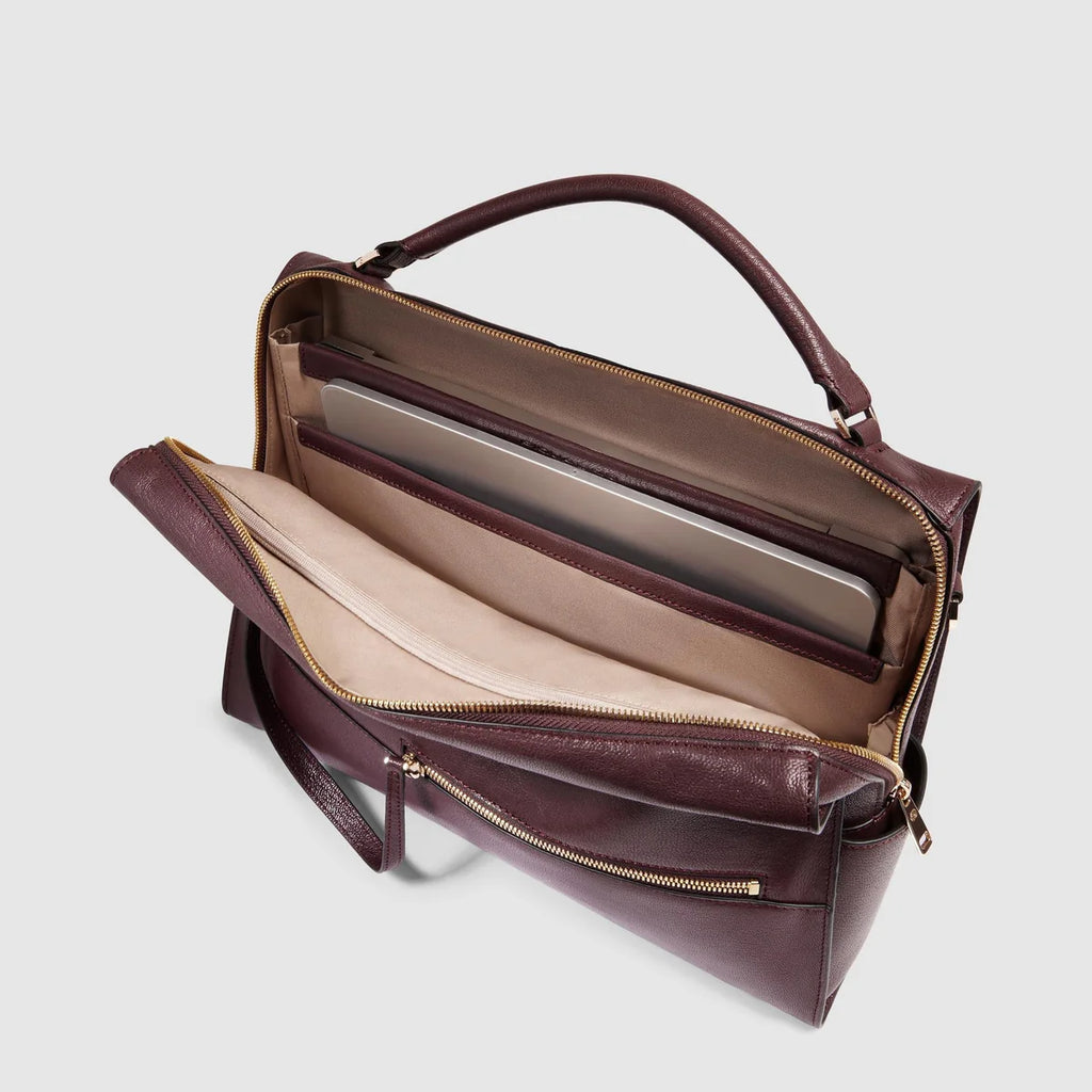 Borsa da ufficio donna porta pc 14" Bordeaux - Qshops (Piquadro)