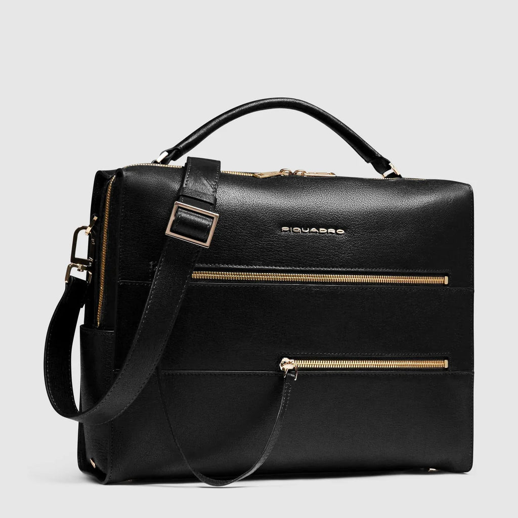 Borsa da ufficio donna porta pc 14" Nero - Qshops (Piquadro)