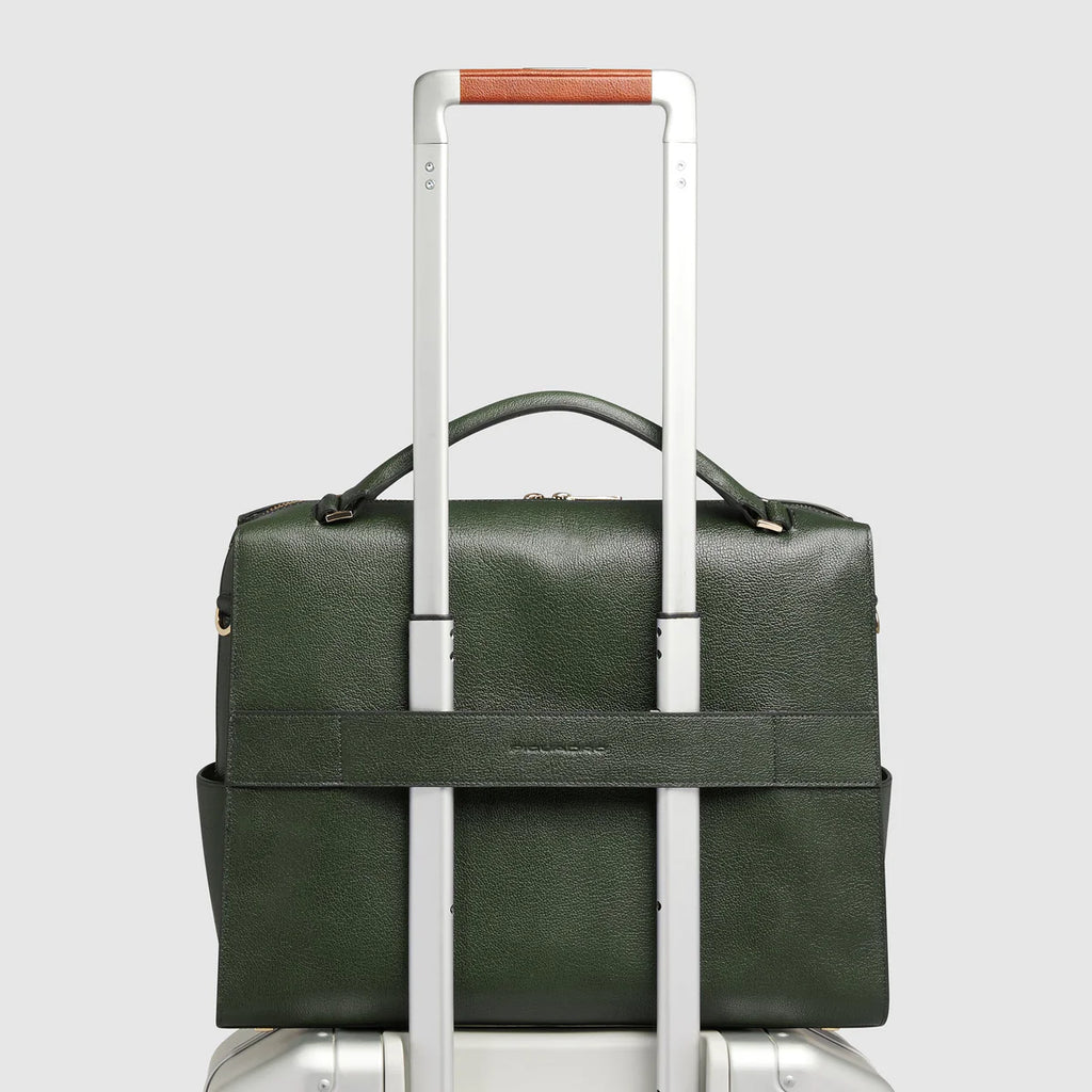 Borsa da ufficio donna porta pc 14" Verde - Qshops (Piquadro)