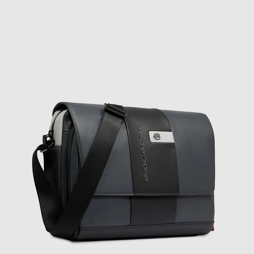 Borsa messenger uomo porta pc 14" Grigio Nero - Qshops (Piquadro)