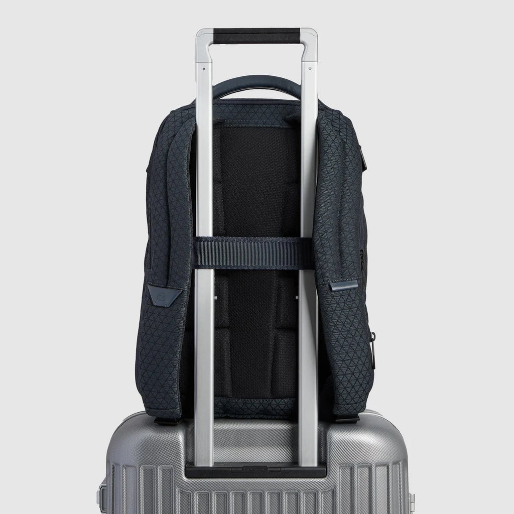 Zaino da viaggio modulare in tessuto riciclato Blu - Qshops (Piquadro)