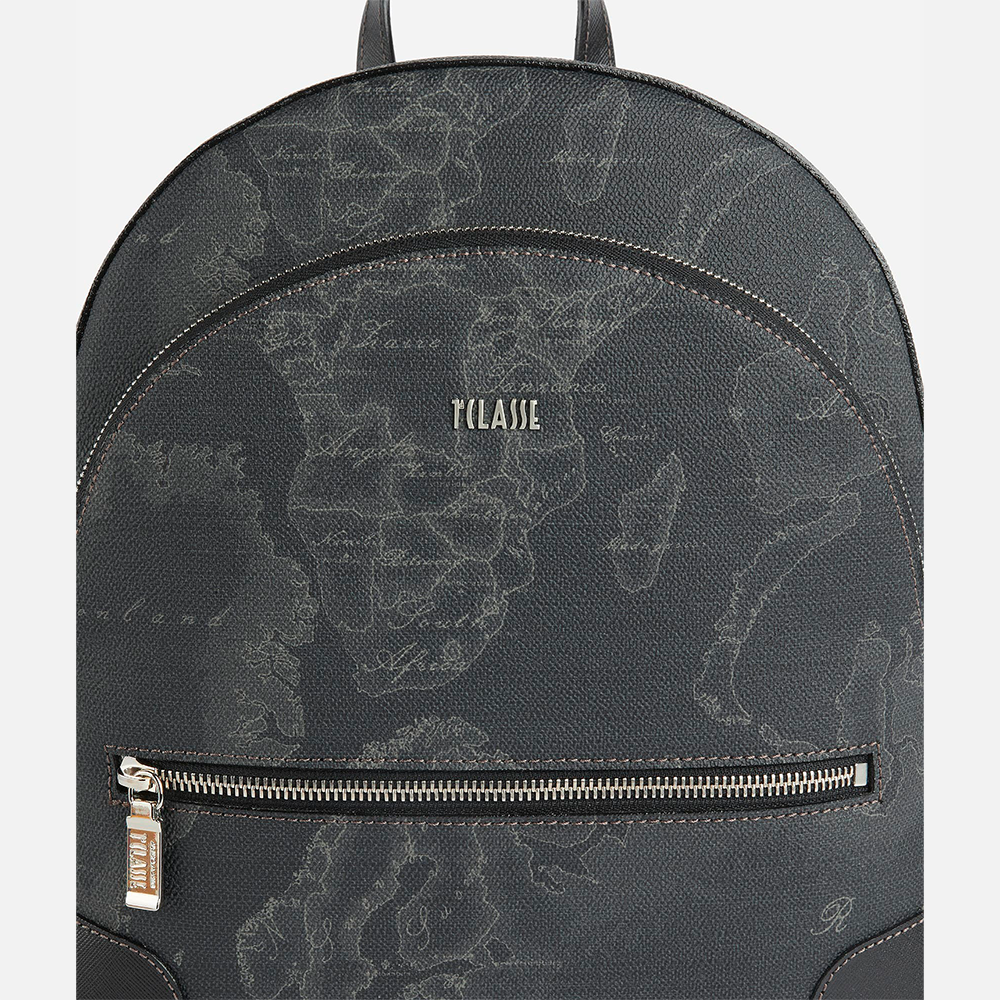 Zaino tre tasche in tessuto stampa Geo Night Nero - Qshops (Alviero Martini 1A Classe)