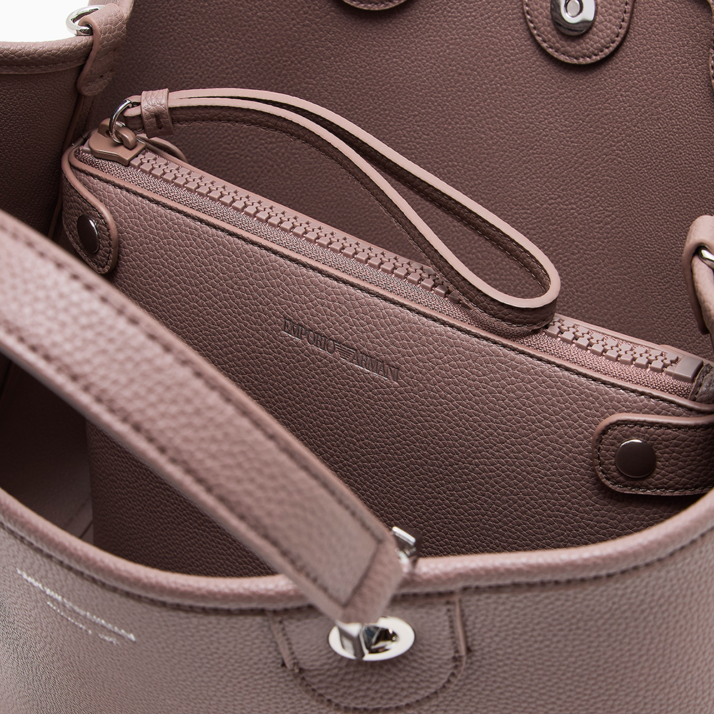 Shopper media MyEA stampa cervo Cammello - Qshops (Emporio Armani)