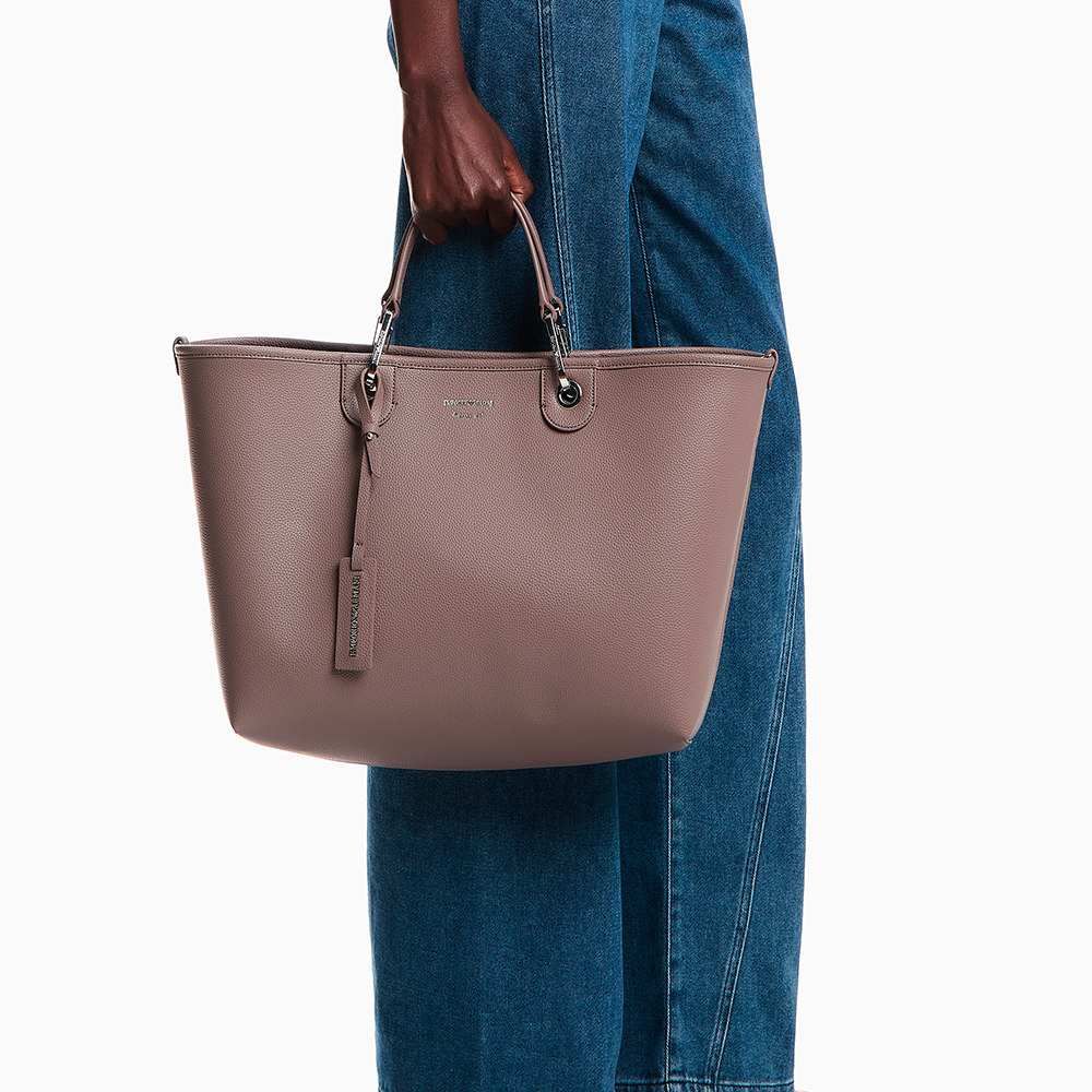 Shopper media MyEA stampa cervo Cammello - Qshops (Emporio Armani)