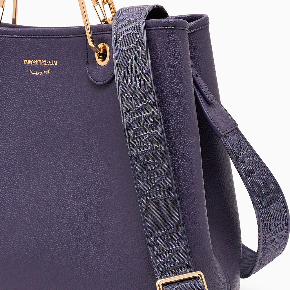 Shopper media MyEA stampa cervo Blu - Qshops (Emporio Armani)