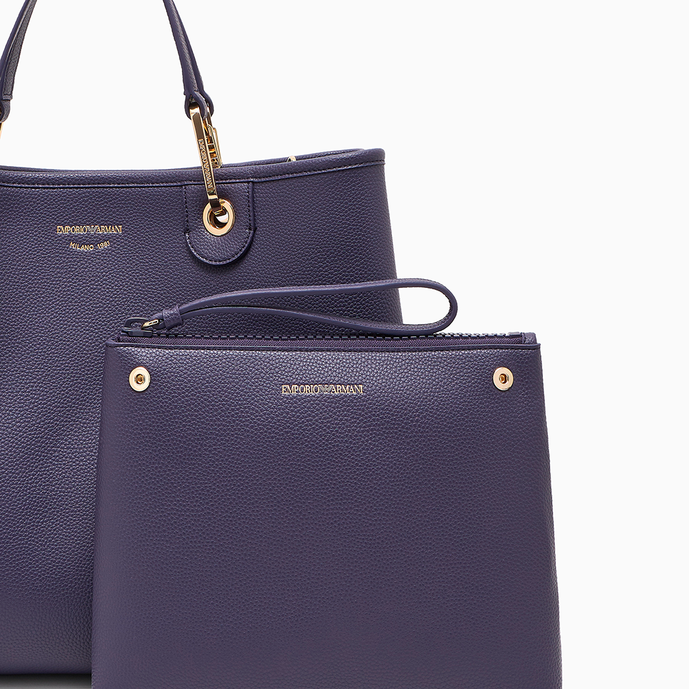 Shopper media MyEA stampa cervo Blu - Qshops (Emporio Armani)