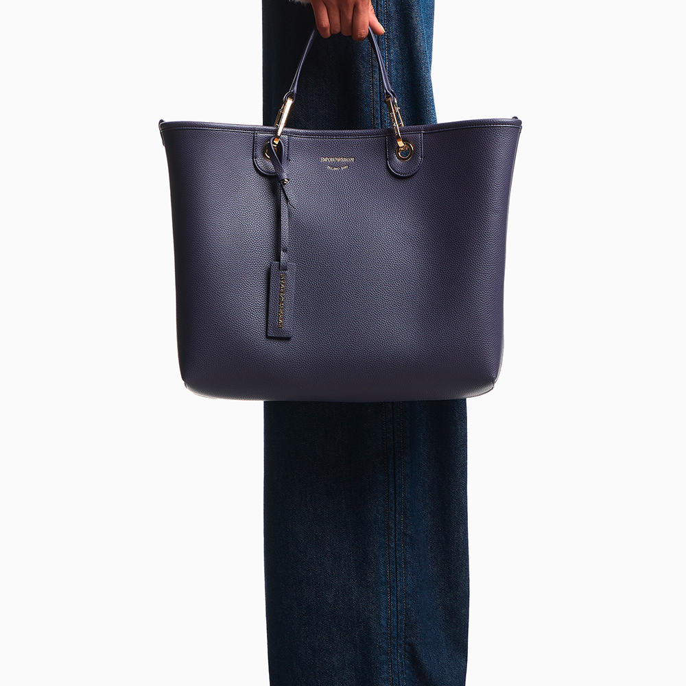 Shopper media MyEA stampa cervo Blu - Qshops (Emporio Armani)