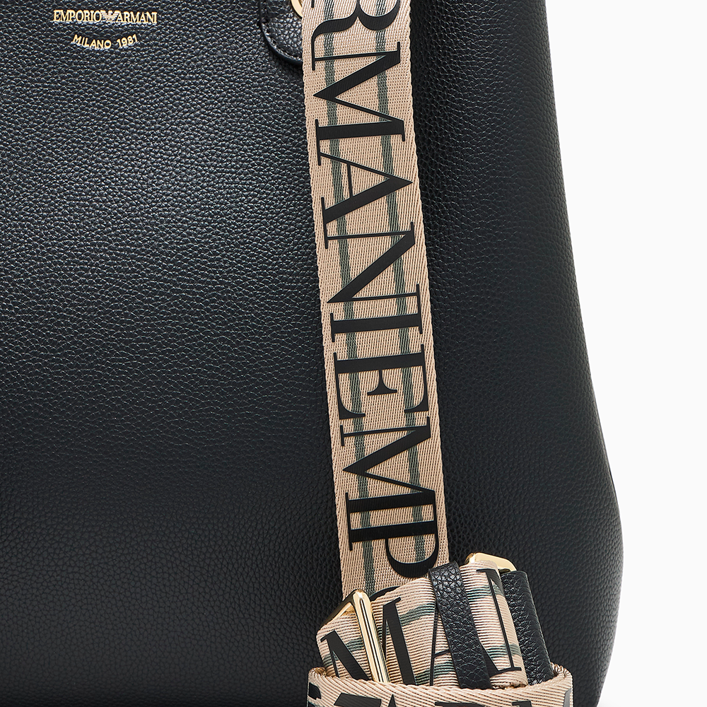 Shopper media MyEA stampa cervo Nero - Qshops (Emporio Armani)