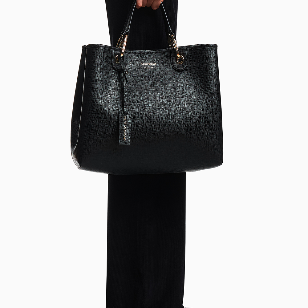 Shopper media MyEA stampa cervo Nero - Qshops (Emporio Armani)