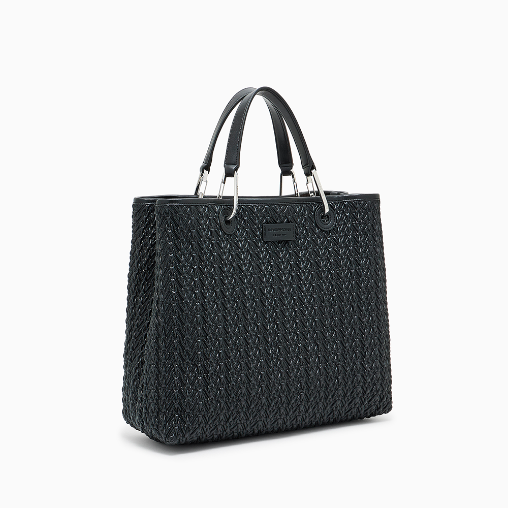Shopper media MyEA effetto trapuntato Nero - Qshops (Emporio Armani)