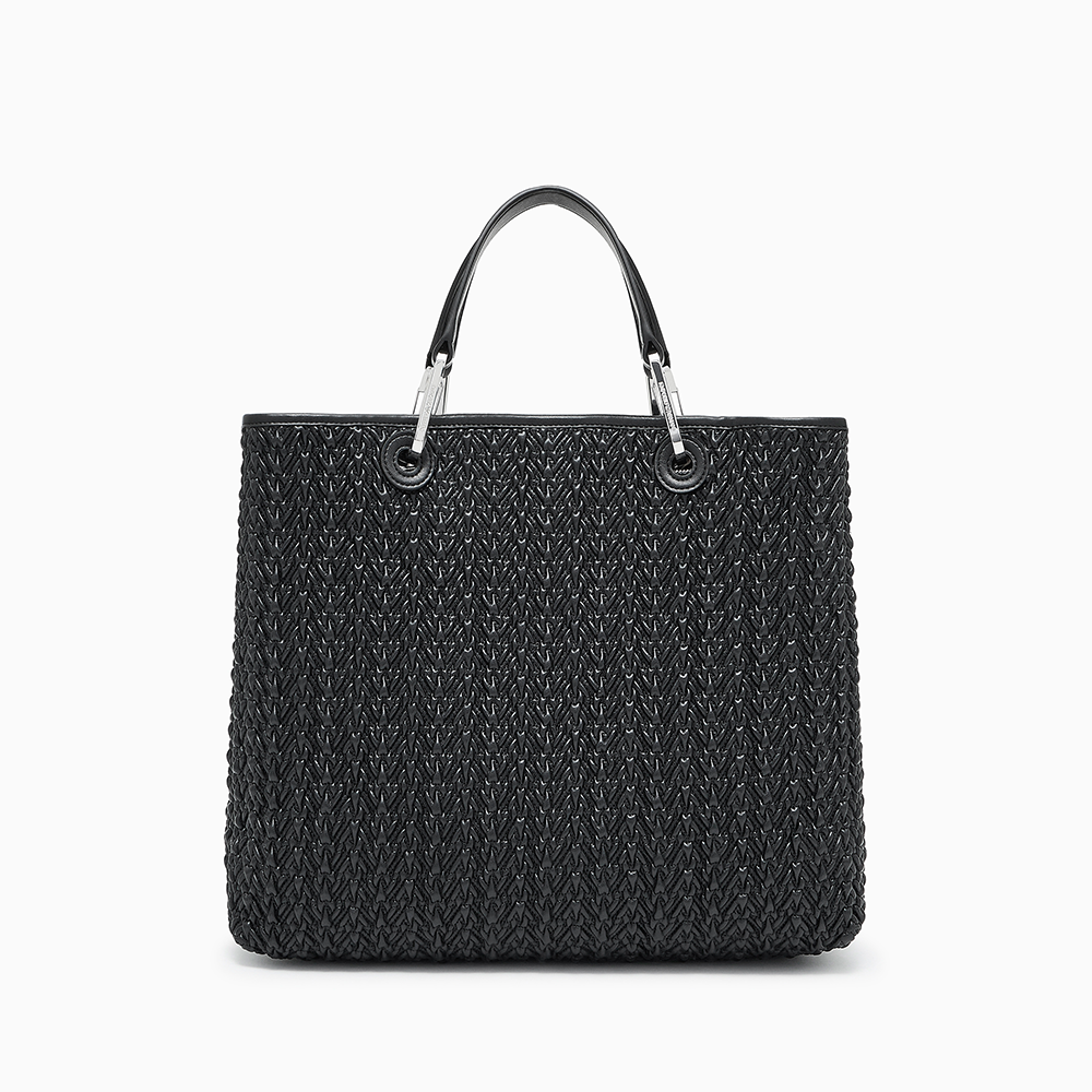 Shopper media MyEA effetto trapuntato Nero - Qshops (Emporio Armani)