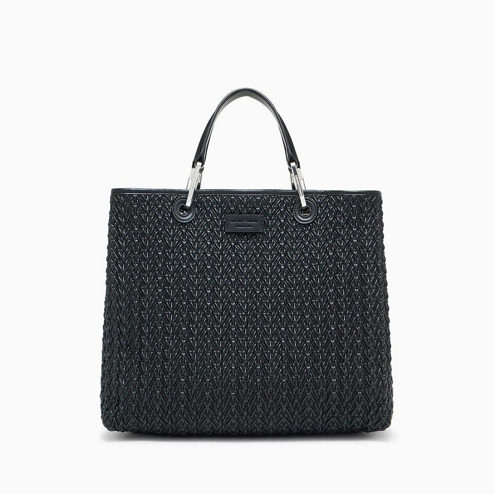 Shopper media MyEA effetto trapuntato Nero - Qshops (Emporio Armani)