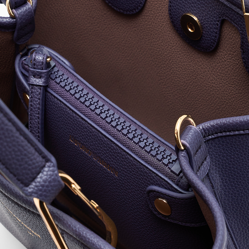 Shopper piccola MyEA stampa cervo Blu - Qshops (Emporio Armani)