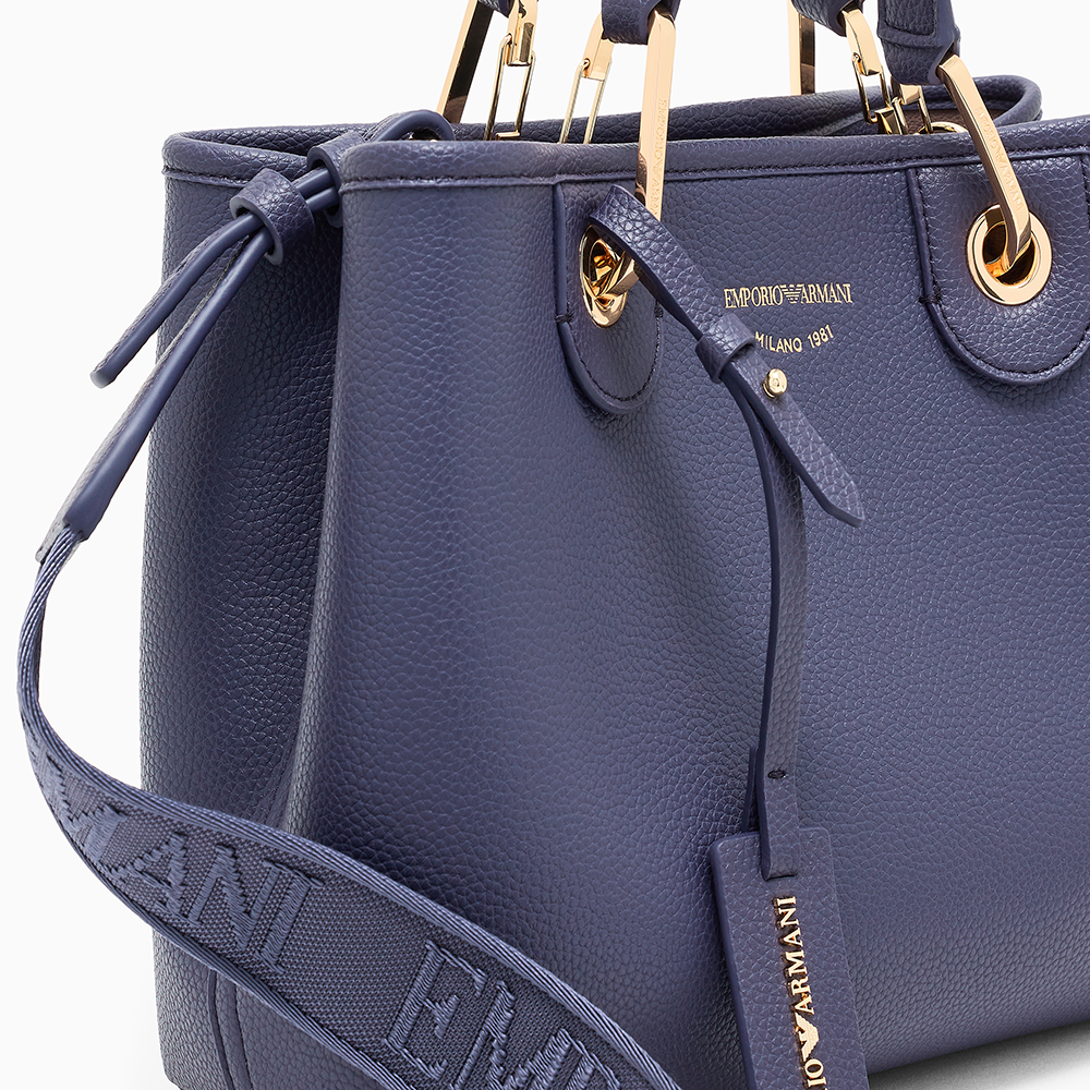 Shopper piccola MyEA stampa cervo Blu - Qshops (Emporio Armani)