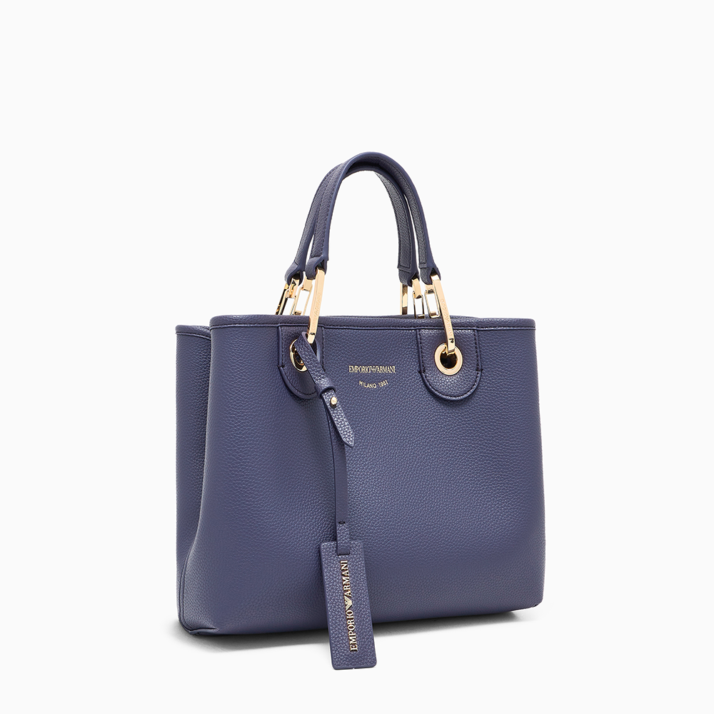 Shopper piccola MyEA stampa cervo Blu - Qshops (Emporio Armani)