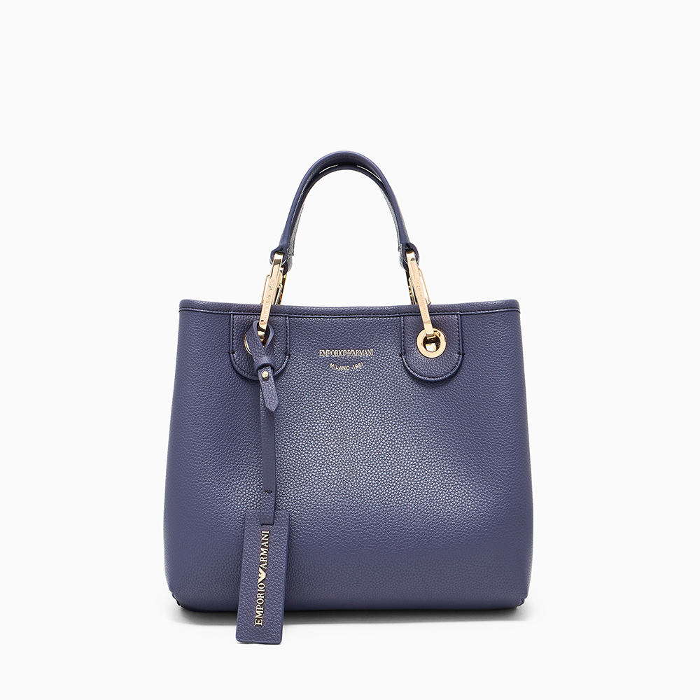Shopper piccola MyEA stampa cervo Blu - Qshops (Emporio Armani)