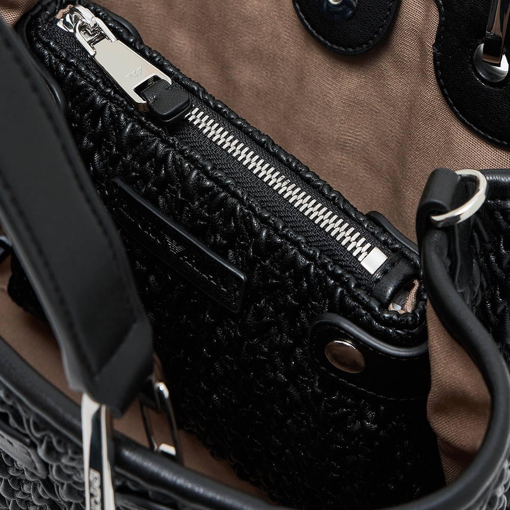 Shopper piccola MyEA effetto trapuntato Nero - Qshops (Emporio Armani)