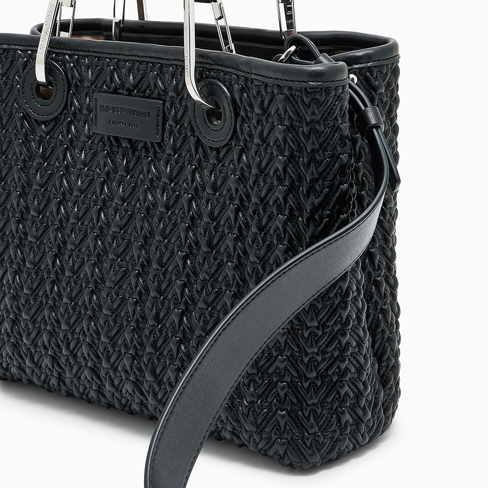 Shopper piccola MyEA effetto trapuntato Nero - Qshops (Emporio Armani)