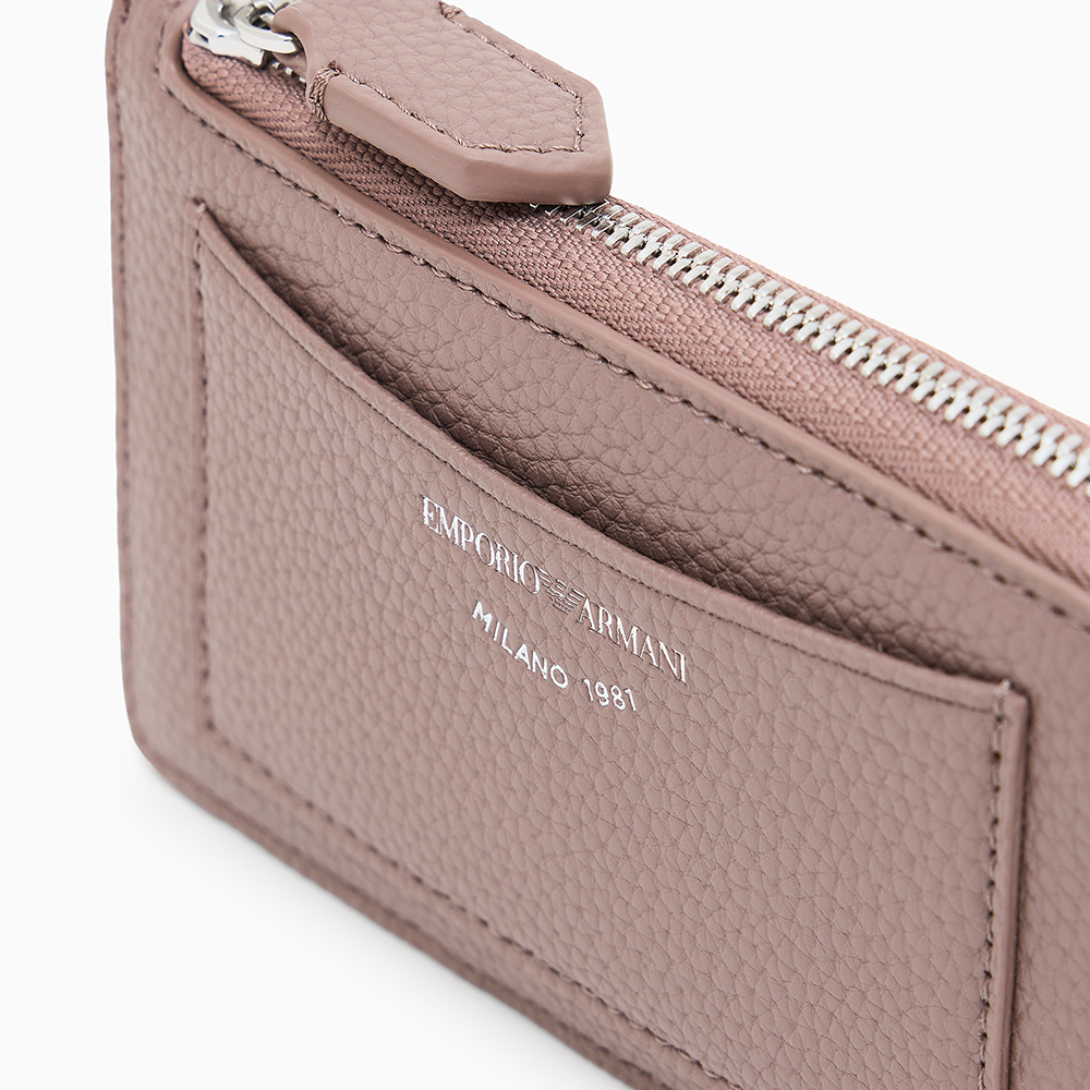 Portacarte zip around MyEA stampa cervo Beige - Qshops (Emporio Armani)