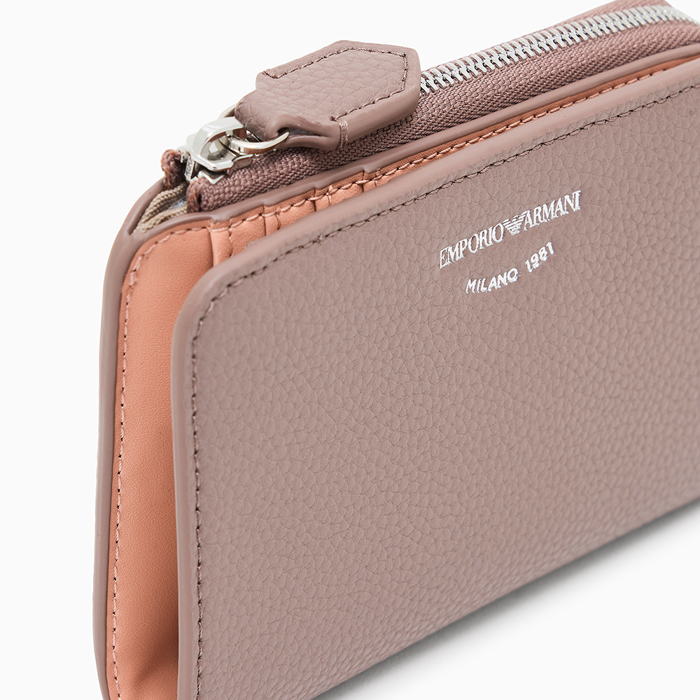 Portafoglio con portamonete MyEA stampa cervo Beige - Qshops (Emporio Armani)