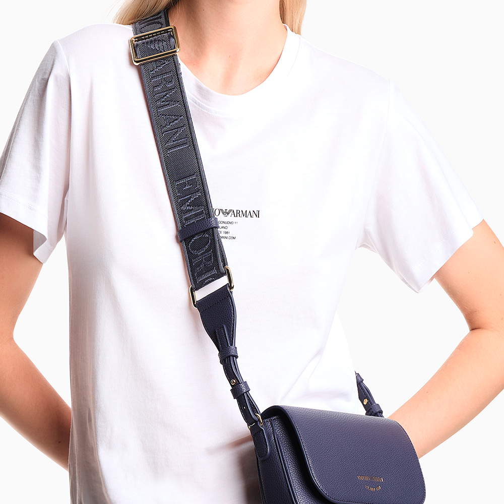 Mini bag stampa cervo Blu - Qshops (Emporio Armani)