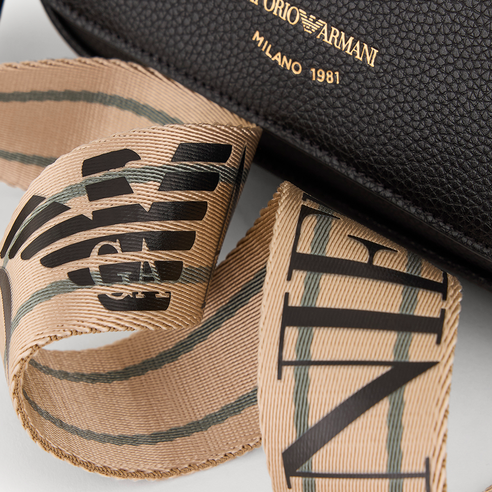 Mini bag stampa cervo Nero - Qshops (Emporio Armani)