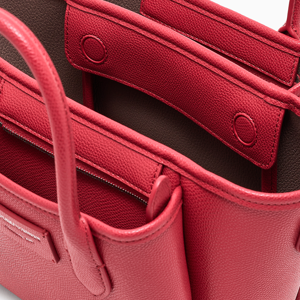 Shopper piccola finish palmellato Rosso - Qshops (Emporio Armani)