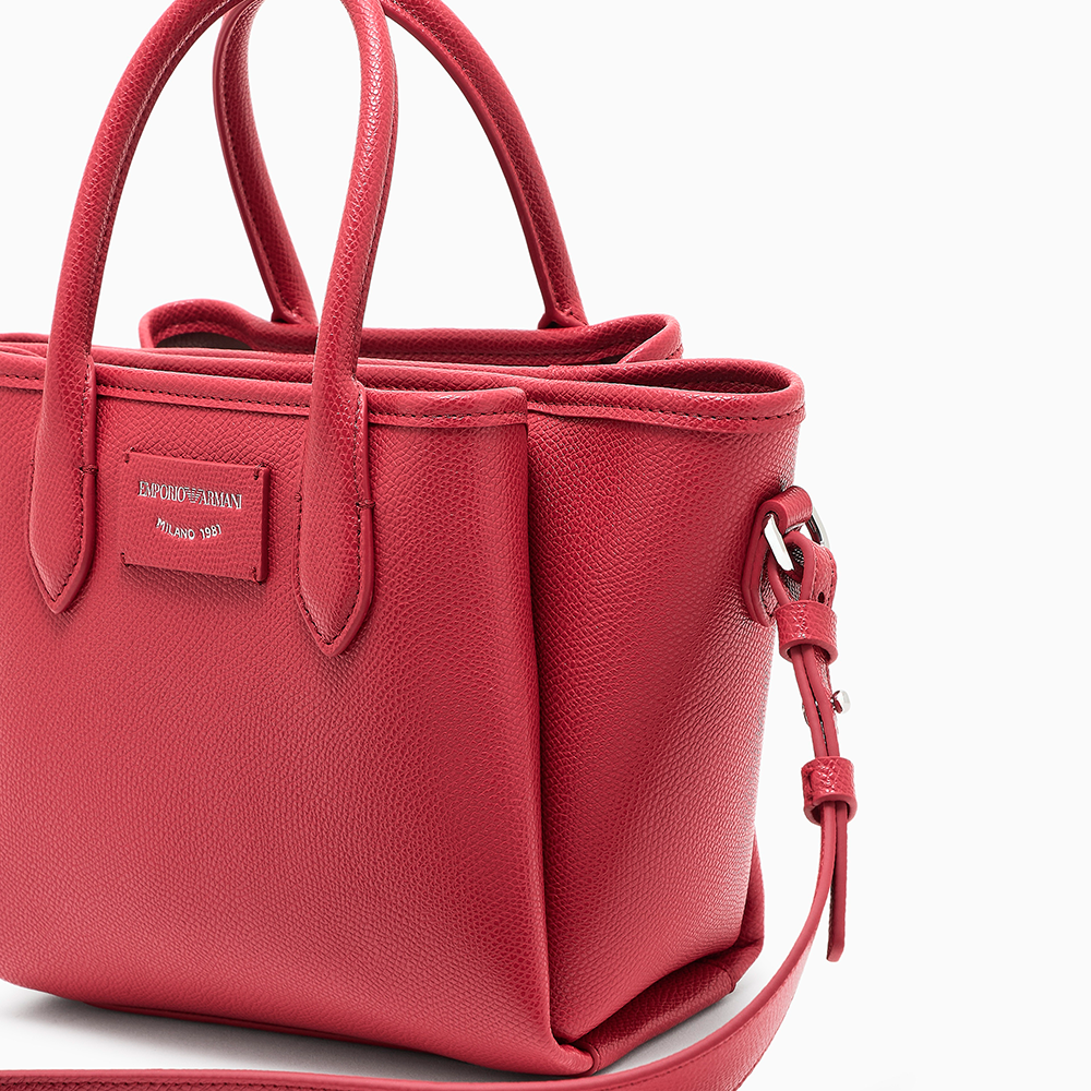 Shopper piccola finish palmellato Rosso - Qshops (Emporio Armani)