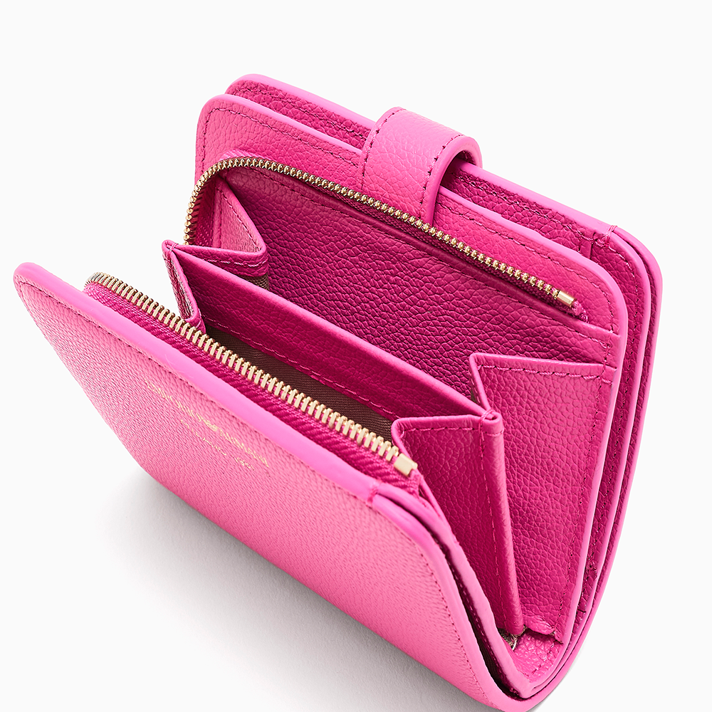 Portafoglio bifold in pelle bottalata Rosa - Qshops (Emporio Armani)
