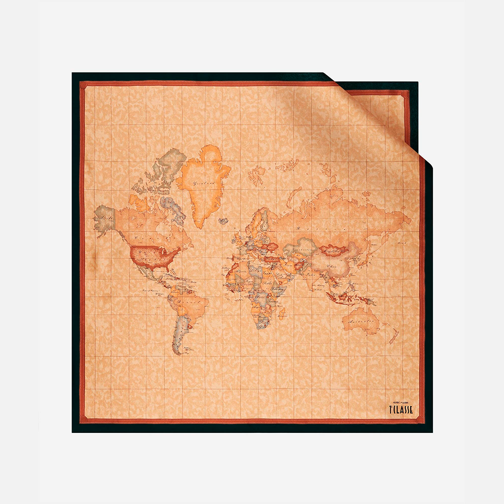 Foulard Geo Classic in seta 90x90 Nero - Qshops (Alviero Martini 1A Classe)