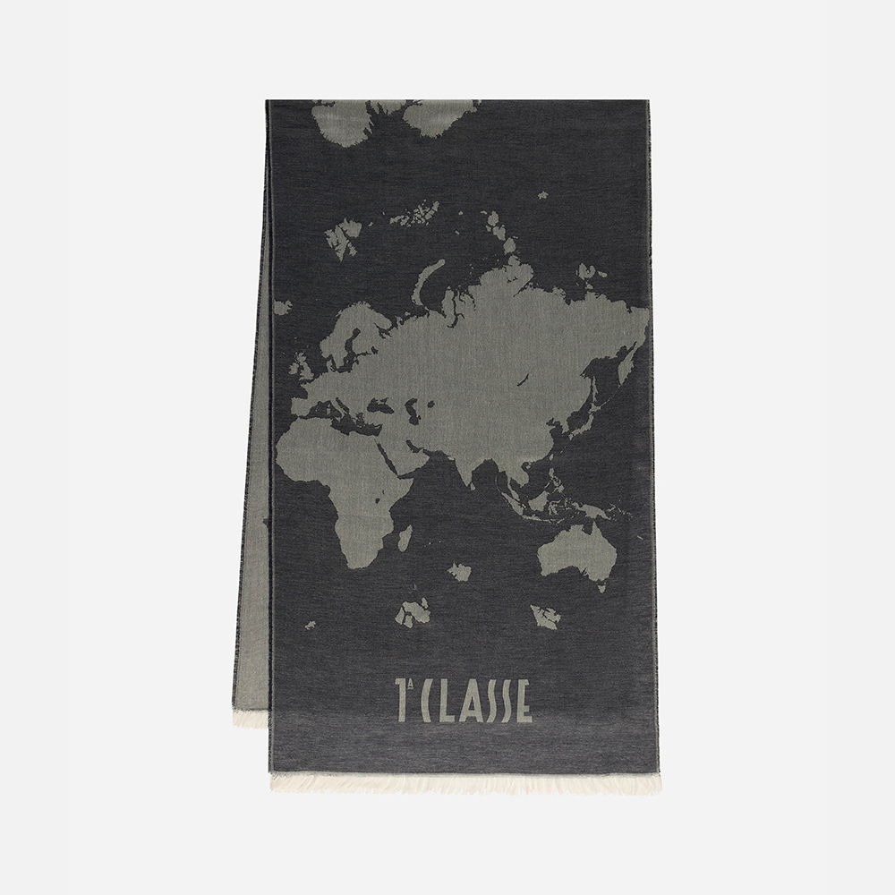 Sciarpa Geo Pieno in misto modal e viscosa 50x180 Blu Notte - Qshops (Alviero Martini 1A Classe)