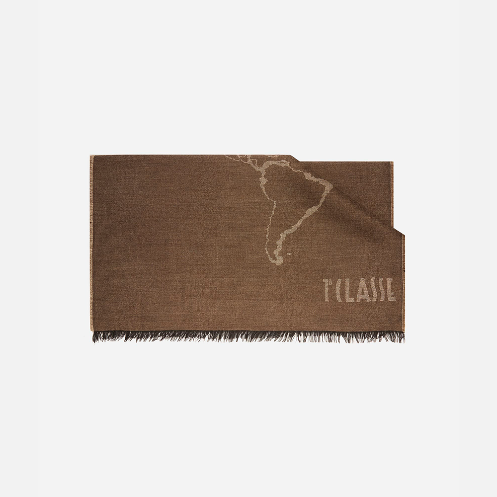 Stola Geo Filetto in misto modal e lana 80x180 Noce - Qshops (Alviero Martini 1A Classe)