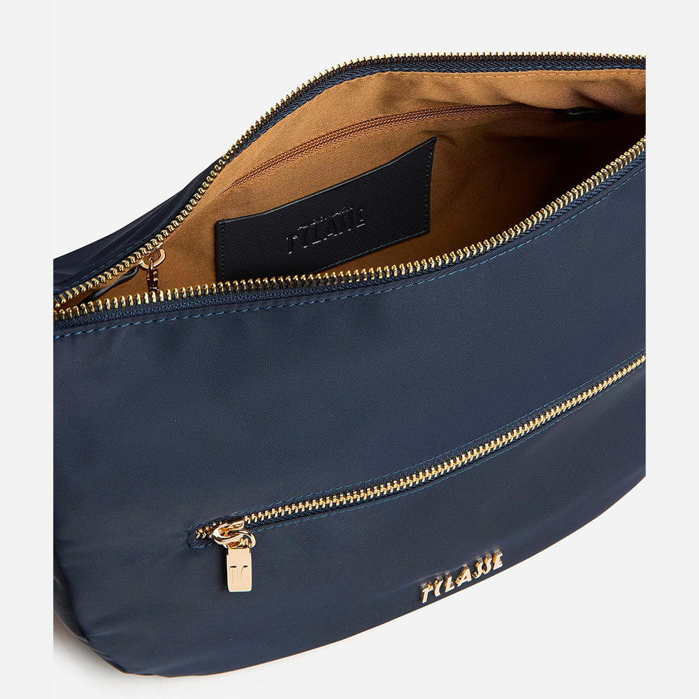 Stormy Nylon tracolla a mezzaluna grande Blu Notte - Qshops (Alviero Martini 1A Classe)