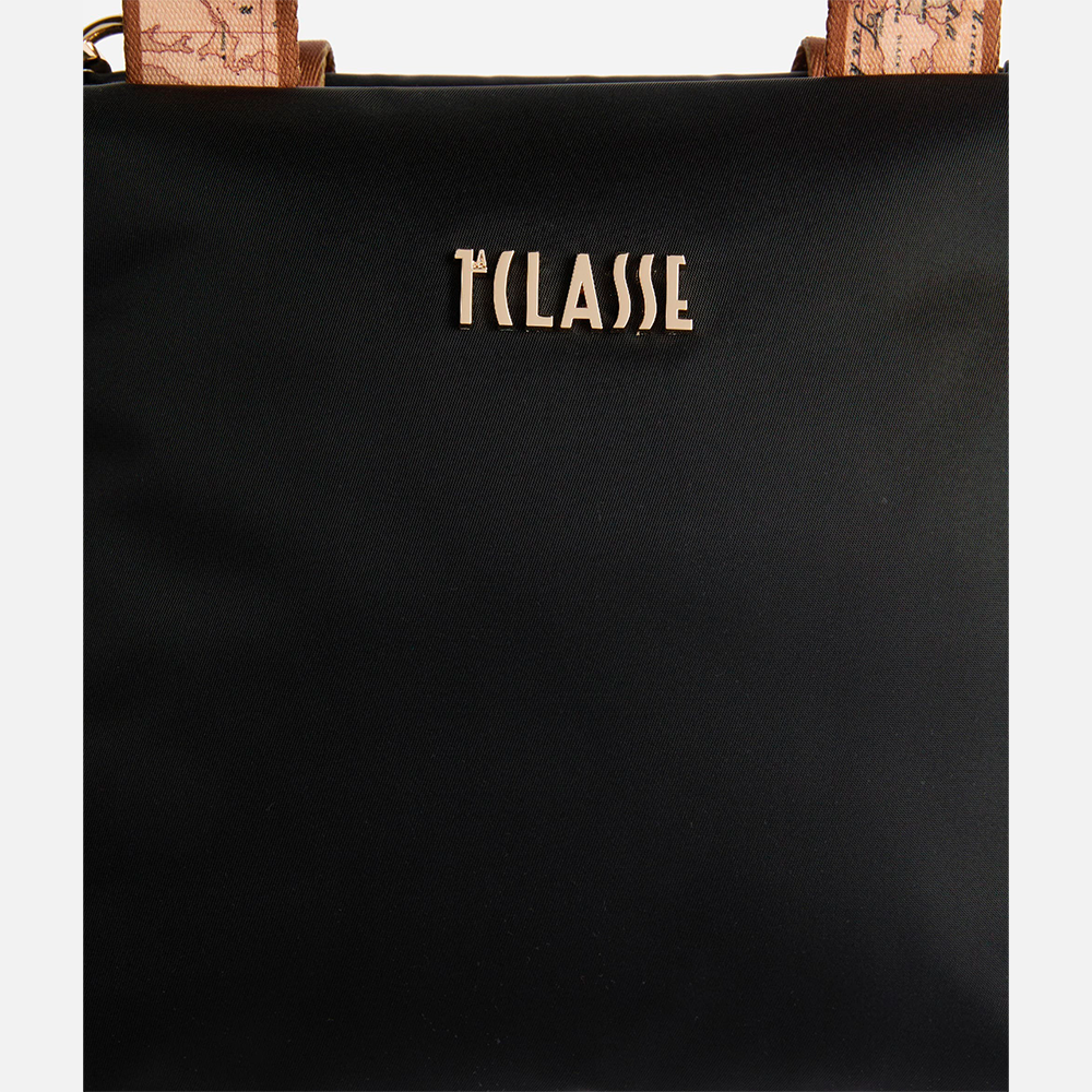 Puffy Nylon borsa a mano piccola Nera - Qshops (Alviero Martini 1A Classe)