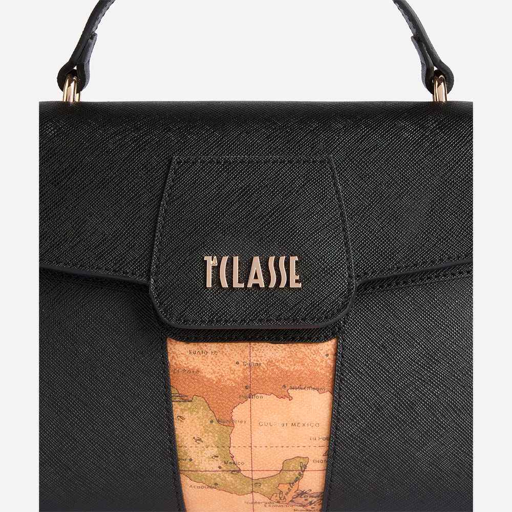 Windy City borsa a mano con patta Nera - Qshops (Alviero Martini 1A Classe)