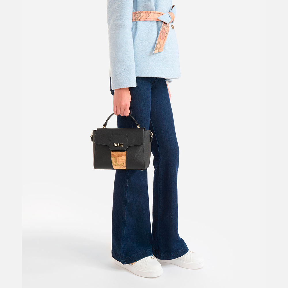Windy City borsa a mano con patta Nera - Qshops (Alviero Martini 1A Classe)
