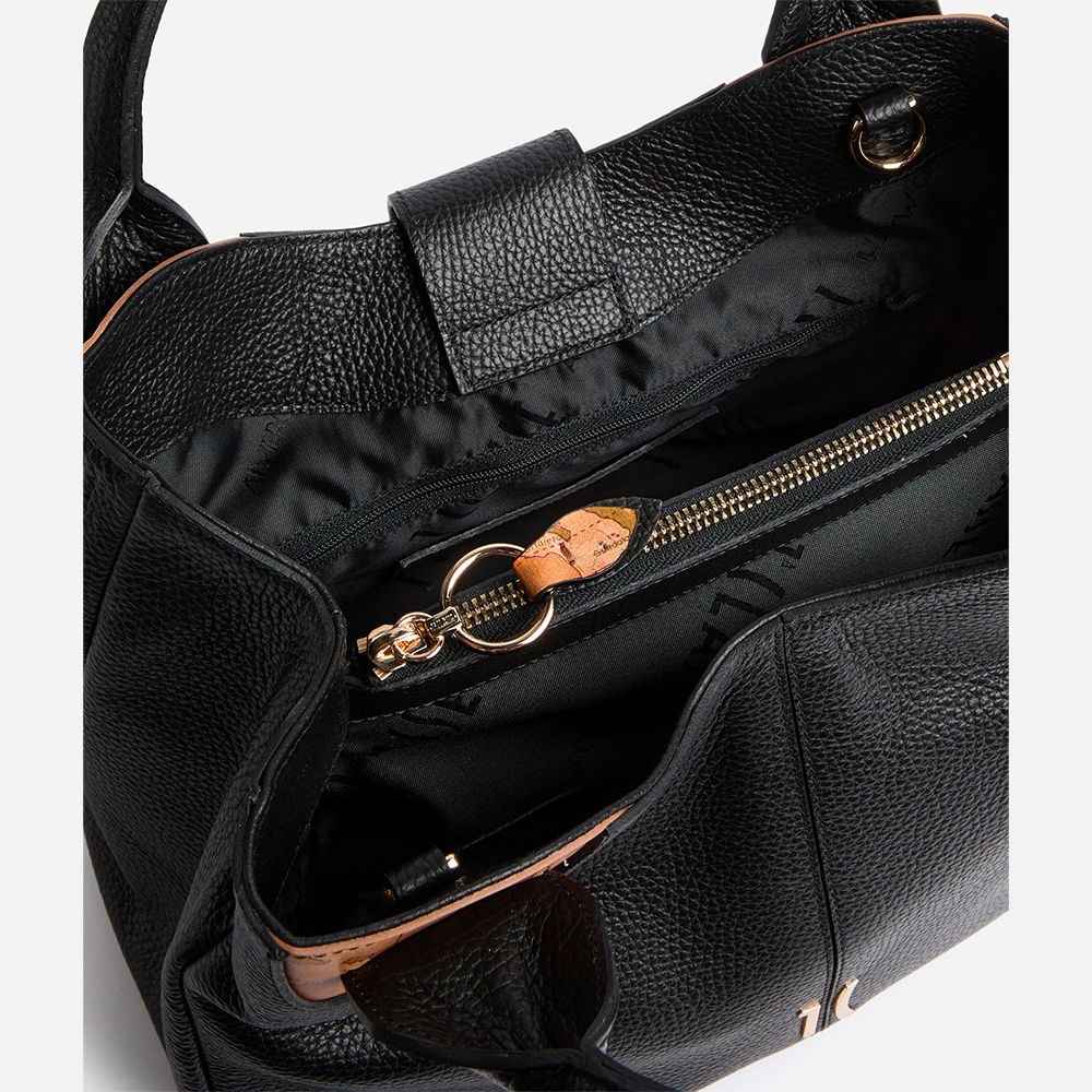 Castle Leather borsa a mano Nera - Qshops (Alviero Martini 1A Classe)