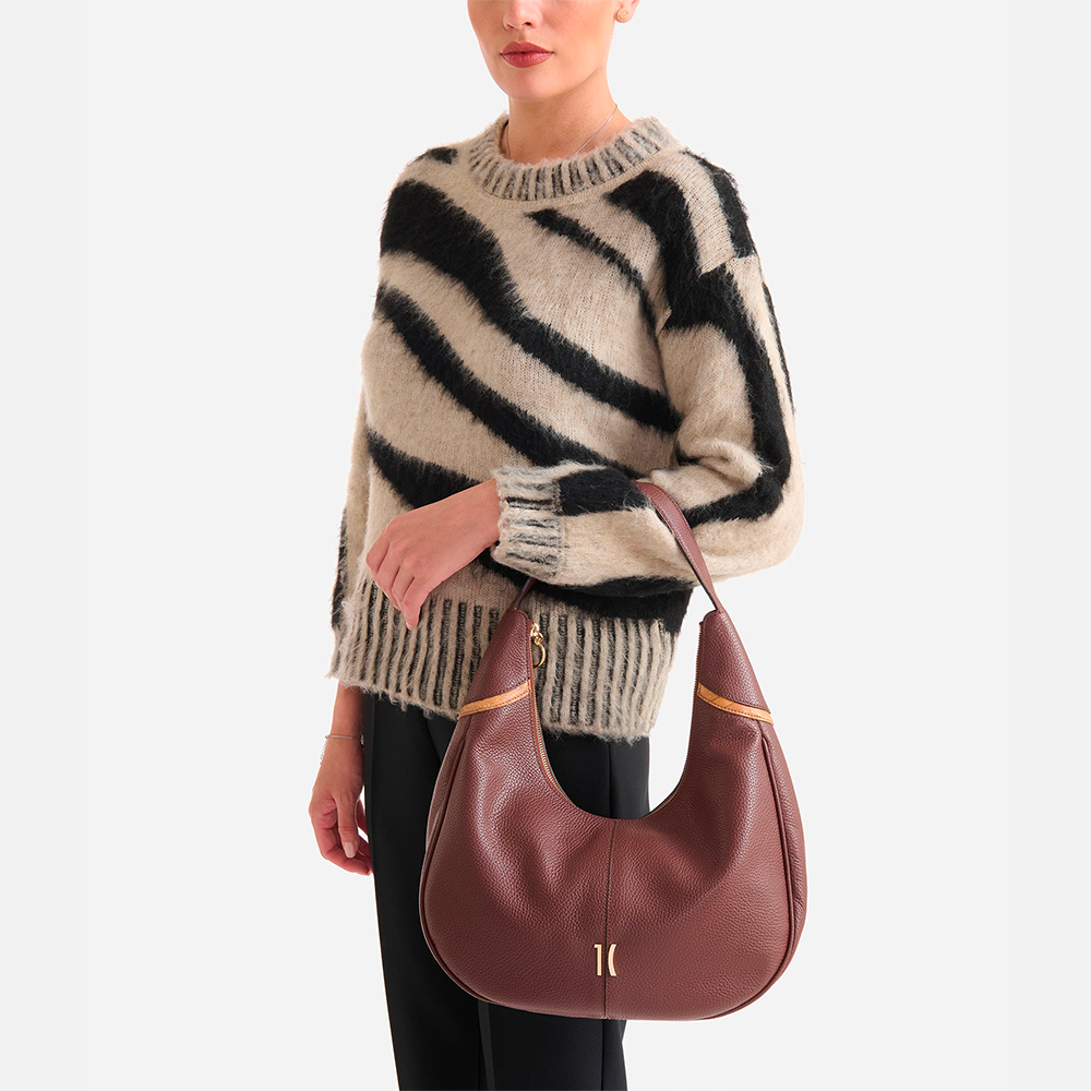 Castle Leather borsa sottospalla Mogano - Qshops (Alviero Martini 1A Classe)