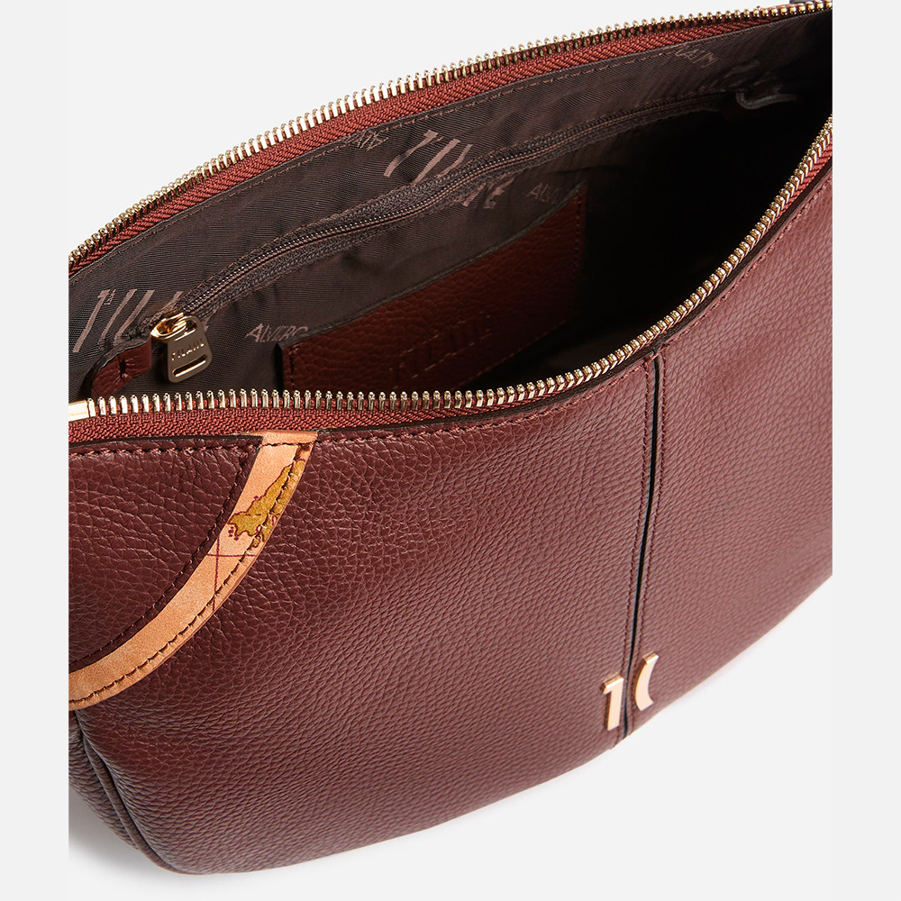 Castle Leather tracolla a mezzaluna Mogano - Qshops (Alviero Martini 1A Classe)