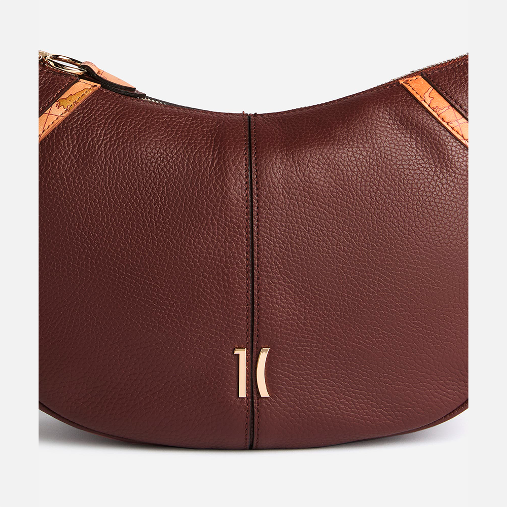 Castle Leather tracolla a mezzaluna Mogano - Qshops (Alviero Martini 1A Classe)