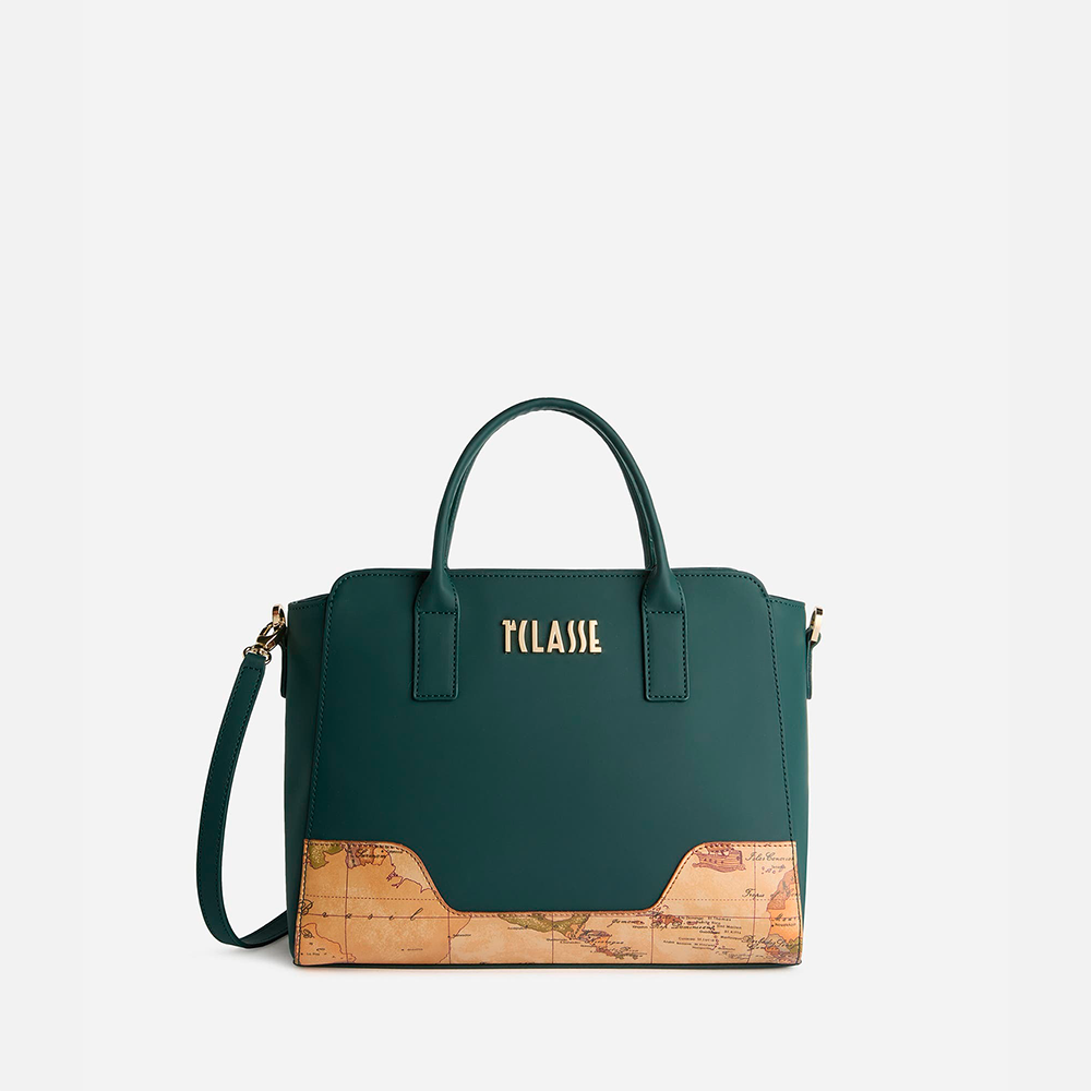 Frost Geo borsa a mano Verde Bottiglia - Qshops (Alviero Martini 1A Classe)