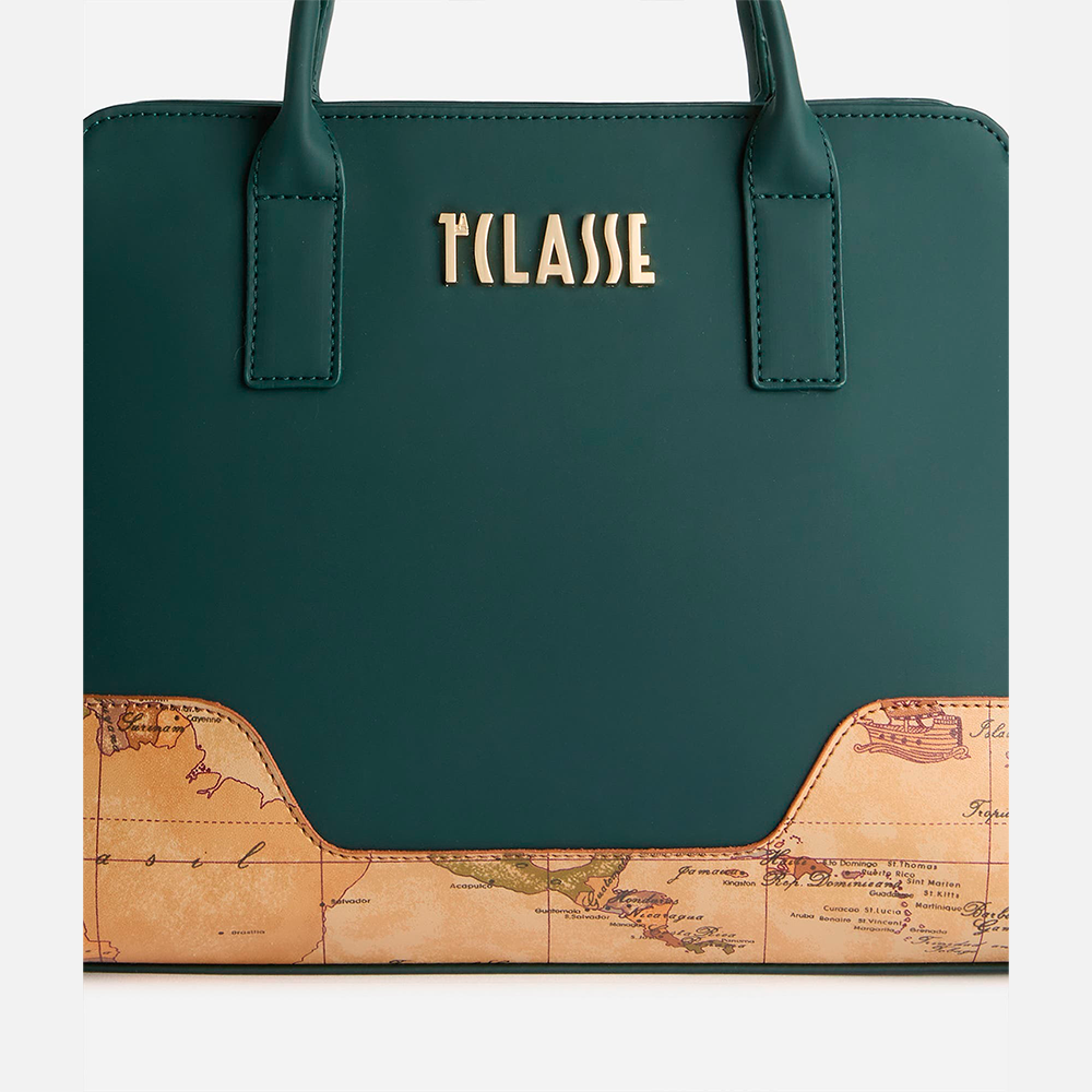 Frost Geo borsa a mano Verde Bottiglia - Qshops (Alviero Martini 1A Classe)