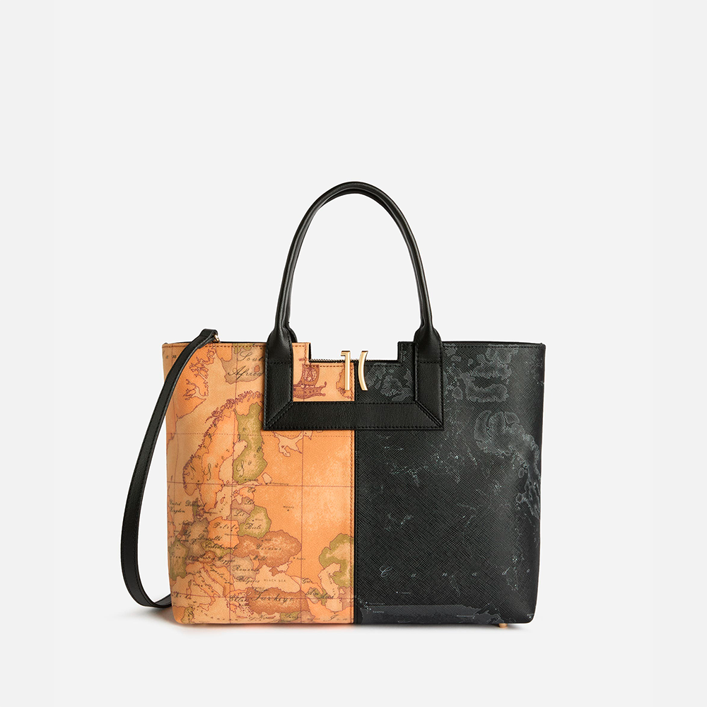Eclipse Geo borsa a mano Nera e Geo Classic - Qshops (Alviero Martini 1A Classe)